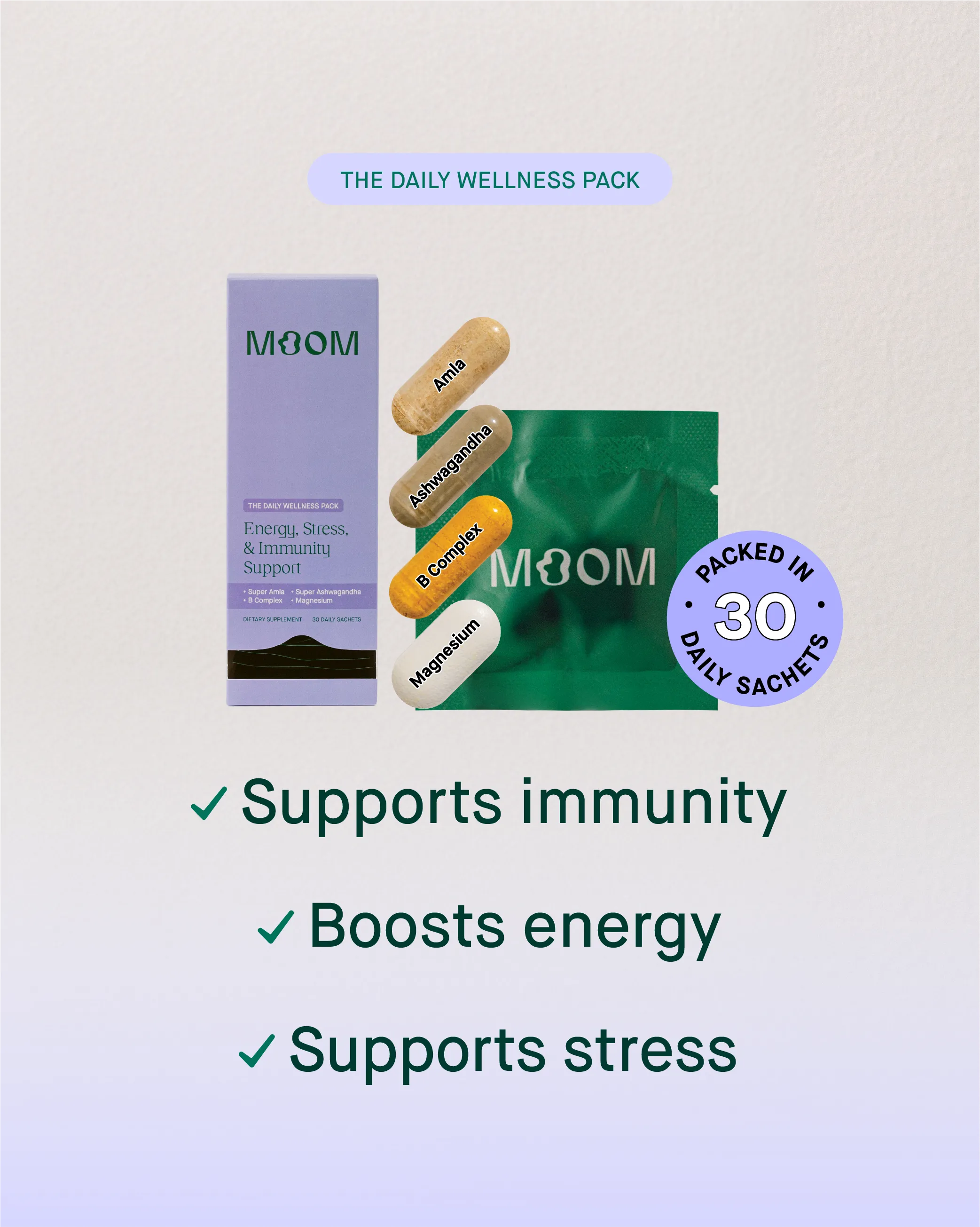 The Daily Wellness Pack: Energy, Stress & Immunity Support